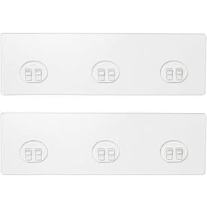 2 Pack Shower Caddy Adhesive for Replacement, Strong Transparent Adhesive for Shower Caddy Sticky Pads, No Drilling for Corner Shelf Basket, Bathroom Storage Shelves, Kitchen Racks and Soap Holder