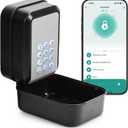 Smart Key Lock Box Electronic Bluetooth Lock Box with Tuya APP Control & PIN Code Types,Share eKey Wall Mounted Lock Box for Airbnb Realtor House Office