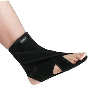 JOMECA Upgraded Drop Foot Brace for Walking with Shoes - Dual Forefoot Support Plates Adjustable Soft AFO, Foot Drop, TBI, ALS, MS, Bone Fracture, Fits Women & Men (Right, L/XL)