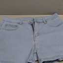 onlypuff Women Denim Shorts Ripped Mid Waisted Jean Shorts with Pockets L