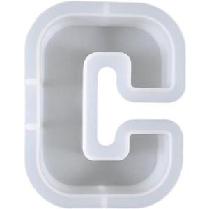 Large Letter Molds for Resin - 7inch 3D Capital Letter Epoxy Molds, A to Z Big Alphabet Silicone Molds for Word Sign Art DIY Craft Making, Birthday, Christmas, Home Decor C