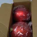 Extra Large Size Outdoor Christmas Ornaments, Oversized Huge Big Shatterproof Xmas Christmas Plastic Balls for Outside Lawn Yard Tree Hanging Decorations (6"/150mm, Red, 4 Packs)