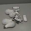 4Packs Magic Rechargeable Light Bulbs with Remote Control, E26 Cordless Battery Operated Light Bulb for Lamps, Wireless No Electricity Smart Battery Powered LED Bulb, 2200mAh/Dimmable/Timer (4pcs)