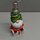 Luxspire Christmas Soap Dispenser, Resin Hand Soap Bottle and Lotion Dispenser Rustproof Refillable, Christmas Santa Decor No Leak for Kitchen Shower Bathroom Countertop, 350ml