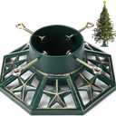 Christmas Tree Stand for Live Trees Real Xmas Tree Holder Base up to 8 ft Replacement Stand with Water Reservoir, 5.5 Inch Diameter, 120lb Weight Capacity for Christmas Decoration