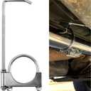 2.5 Inch Exhaust Hangers,Heavy Duty Adjustable 2.5 Exhaust Clamp with Muffler Hanger for Muffler Pipe Vibration Damping and Fixing,Universal Exhausts Hanger Rod Car Accessories