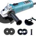 Power Angle Grinders, 7.5-Amp 4-1/2 inch Electric Grinder Power Tools, 1200W Power Electric Grinder Tools, Top Open/Off Button, Auxiliary Handle for Cutting, Grinding, Polishing and Rust Removal