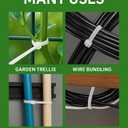 Zip Ties 14 inch Clear White, 50 lbs Strength, UV resistant, Self-locking, Multi-purpose Long Cable Ties, Wire Ties Heavy Duty Tie Downs for Office, Home, Outdoors, Cable Management by Nirah