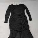 Atizon Elegant Ruched Bodycon Evening Dresses for Women Cocktail Party Formal Maxi Mermaid Dress , Possibly M Size