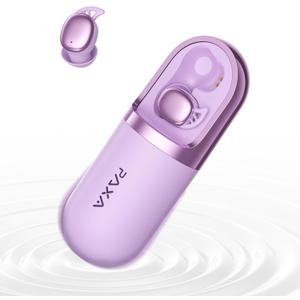 PAXA Sleep Earbuds for Side Sleepers, Sleep Headphones with Vibration Charging Case Wireless Bluetooth 6.0, Soft Silicone Invisible Earbuds for Sleeping, Snoring Noise Isolation, S13 Purple