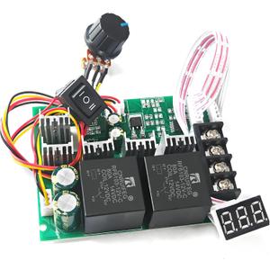 PWM DC Motor Speed Controller,12V/24V/36V/48V/40A LED Display Stepless Speed Controller with Forward-Brake-Reverse Switch & Adjustable Potentiometer for Brushed Motors