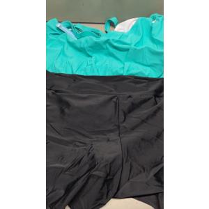 Monique Two Piece Bathing Suit Color Teal And Black Size 22W