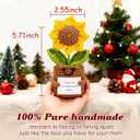 Birthday Gifts for Mom from Daughter Son,Mom Gifts Set w/Handmade Crochet Sunflower & Insulated Tumbler,Cool Women Gifts Ideas for Mothers Day,Unique Presents for Mom,Mommy,Mother in Law (Red)