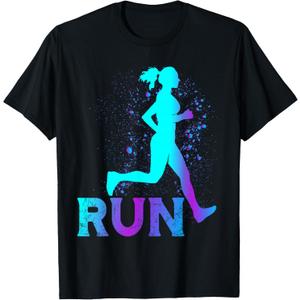 Running Runner Girls Cross Country Track Marathon T-Shirt