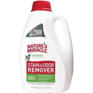 Natures Miracle Stain & Odor Remover, Tough on Dog Urine, Feces, Vomit, Drool and Other Organic Stains and Odors, 1 Gallon (128 Fl Oz (Pack of 1))