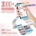 Phomemo Label Maker Machine, D30 Portable Handheld Bluetooth Mini Label Printer, Multiple Templates Smartphone Thermal Small Label Makers for Kid School Items, Classroom Teacher Supplies, Easy to Use (Pink)