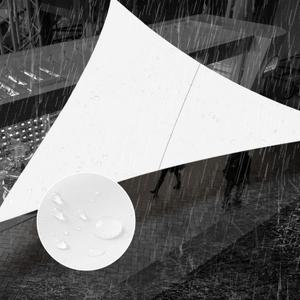 SUNNY GUARD Waterproof Sun Shade Sail 12' x 12' x 12' White Triangle UV Block Sunshade for Backyard Yard Deck Patio Garden Outdoor Activities and Facility(We Make Custom Size) (1 2' x 1 2' x 1 2' waterproof)