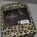 Martex Elegance 4-Piece Satin Sheets - Queen Size Luxury Hotel Quality Set - Leopard Print, Silky Soft & Smooth (Brown)