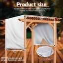 Universal Pergola Replacement Canopy Outdoor Canopy Shade Cover Waterproof Shade Top Cover for Outdoor Patio Porch Backyard(16 x 8 ft,Beige)