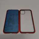 For iPhone 11 magnetic mobile phone shell all-inclusive for Apple 11 double glass Case magnetic Protective cover metal frame red