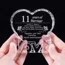YWHL Happy 11th Wedding Anniversary, Romantic Gifts for Her Him, 11 Years Marriage Gifts for Wife