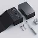 Allegro Luxury Premium Polished Metal Sonic Toothbrush M1, Silver White