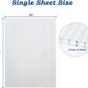 BPS 6Pcs 24'' (W) x 48'' (L) x 0.2'' Polycarbonate Panels, Waterproof UV Protected Reinforced Sheets, Outdoor Greenhouse and Gazebo Covering, Twin-Wall Clear Sheets