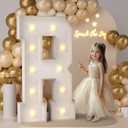 JoyMuse 4FT Marquee Light Up Letters,Large Marquee Letters 4 Feet Tall for Marry Me Proposal Decorations Big 4FT Letters with Lights for Baby Shower Party Decor, Letter R