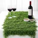 1 Pcs Fake Moss Table Runner for Crafts 19.68×78.74inch Artificial Moss Sheet Roll Waterproof Carpet Blanket for Wall Roof Garden Wedding Birthday Party Table Decoration