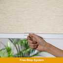Persilux Free-Stop Cordless Light Filtering Roller Window Shades for Home (Khaki 31" x 72") Natural Woven Fabric UV Protection Privacy Roller Shades for Windows, Home, Kitchen, Doors, Living Room