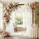 Ivory Wedding Arch Draping Fabric 28'' x 20FT Sheer Chiffon Drape Backdrop, 28"W x 240"L