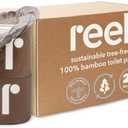 Reel Premium Toilet Paper - 24 Rolls of Toilet Paper - 3-Ply Made From Tree-Free - Zero Plastic Packaging, Septic Safe