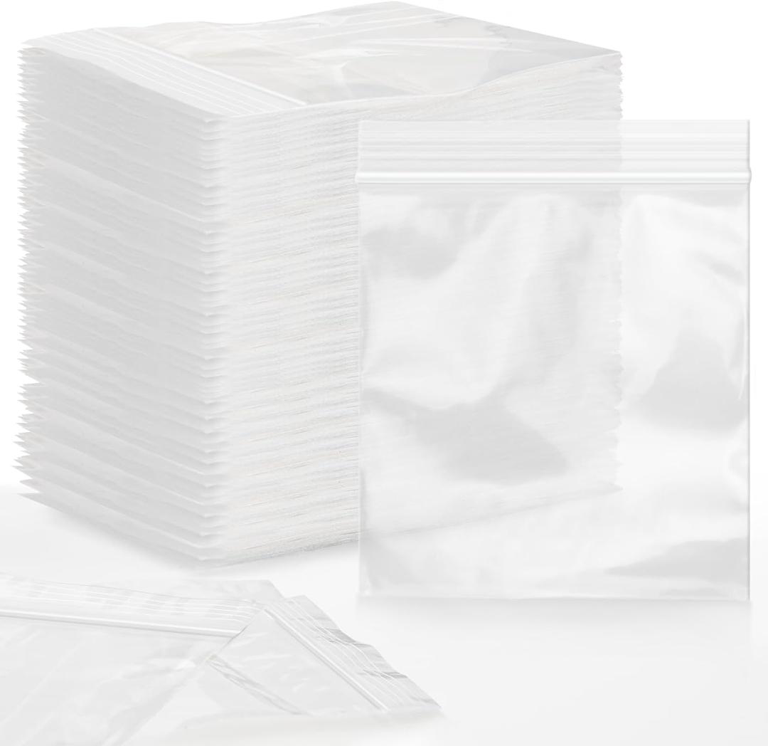 1200pcs 2" x 2" Clear Zip Bags, 2 Mil Thick, Small Zip Poly Bags, Reclosable Zip Seal Plastic Bags for Necklace, Ring, Coin, Beads, Jewelry, Pill