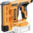 18 Gauge Brad Nail Gun for Dewalt 20V MAX Battery(NO Battery), 2 in 1 Cordless Brad Nailer, Adjustable Depth, LED Light, Electric Nail Gun for Wood, Trim Work, DIY (Dark Yellow)