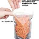 Stand Up Pouch Bags, 6" x 9", Heavy Duty, 100 Pack, Clear Front with Aluminum Foil Back - Resealable Ziplock and Heat Sealable for Food Storage