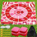 Valentines Day Games Bean Bag Toss Game Valentines Theme Outdoor Lawn Yard Games 4.9ft Giant Valentine Party Supplies for Adults Family Backyard Camping Field Holiday Party Favors Decoration Gift