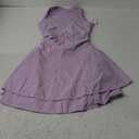 Kaximil Women's Square Neck Ruffle Hem Mini Dress Ruched Waist Short Party Dresses (Medium, Purple)