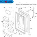 Upgraded 242193212 Refrigerator Door Gasket, compatible with Kenmore Frigidaire Crosley Westinghouse refrigerator door seal replacement,Replacement for AP5806924, 3513466.