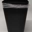 Bathroom Trash Can with Lid, 2 Pack 4 Gallons/15 Liters Garbage Can with Pop-Up Lid, Small Plastic Trash Can, Slim Trash Bin Waste Basket for Bathroom, Bedroom, Office, Living Room(Black) (2 Pack 4 Gallons/15 Liters Black)