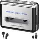 Personal Cassette Player, Convert Tape to MP3 Digital, Walkmaner Portable Tape Recorder with Auto-Reverse, Headphone Jack
