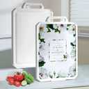 2-in-1Tempered Glass Cutting Board for Kitchen Standable Tempered Glass for Kitchen Counter + Food-Grade PP | Built-in Knife Sharpener & Anti-Spill Groove | Non-Slip, Easy to Clean 1712