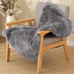 ORINOVA Light Silver Gray Faux Washable Shaggy Fur Rugs for Bedroom Plush Area Rugs for Living Room 2x3 Nursery Rug Home Room Dcor