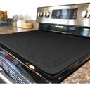 Stove Top Cover for Electric Stove - Silicone Stove Mat for Glass Top, Glass Cooktop Protector For Kitchen,Multi-functional Oven Covers for Electric Stove (Black,28 x 20)