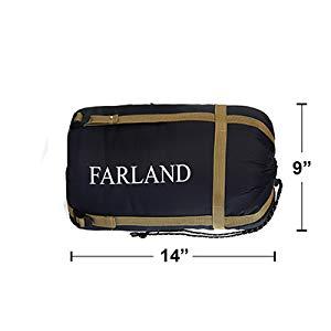 FARLAND Sleeping Bags for Adults Teens Kids with Compression Sack Portable and Lightweight for 3-4 Season Camping, Hiking,Waterproof, Backpacking and Outdoors