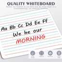 6pack Dry Erase Board 9"x12"with Lines and Blank Surface Learning,Math,Writing Teacher & Homeschool Supplies Mini Whiteboard Erasers Included Colors pens