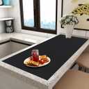 Extra Large Silicone Mat,Silicone Mats for Kitchen Counter Island Dinner Table Countertop Protector Heat Resistant Mat (120 x 48, Black)