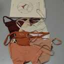 DEANGELMON Seamless G-string Thongs for Women - No Show Thong Underwear Low Rise Stretch Panties Workout Pack, Large