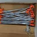 Yesland 20 Pack Tent Stake Heavy Duty, 10 Inch Non-Rust Metal Tent Pegs Ground Yard Stake Tent Spikes for Camping Patio, Garden, Canopies, Grassland, Outdoor, Hiking, Orange