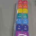 Fullicon Moisture-Proof Pill Organizer 2 Times a Day, Weekly Pill Boxes & Organiser with Silicone Lids, Large Capacity AM PM Pill Organizer 7 Day, Travel Pill Case for Vitamins (Clear Rainbow)