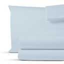 Decfair Egyptian Cotton California King Sheets Set 1000 Thread Count Sky Blue Luxury Hotel Soft and Smooth Cal King Sheet Set 16" Deep Pocket Sateen Weave Extra Long Staple Cotton Bedding - 4 Piece